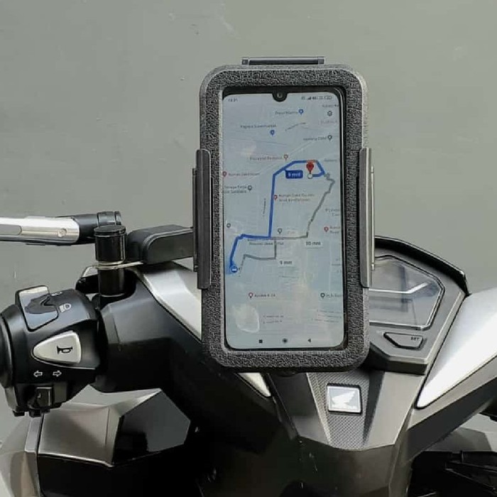 Phone Holder Waterproof Layar Up 6.3 Inch - Motor Bycicle Anti Air