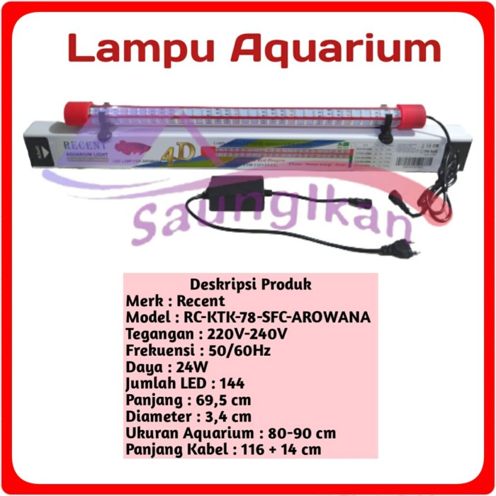 Lampu Led TANNING ARWANA 4 D KONTES QUALITY RECENT KTK 78 SFC 4 Baris