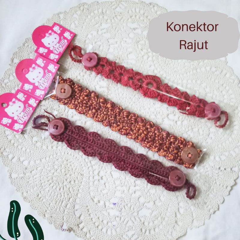 strap masker/Konektor Masker Hijab Rajut