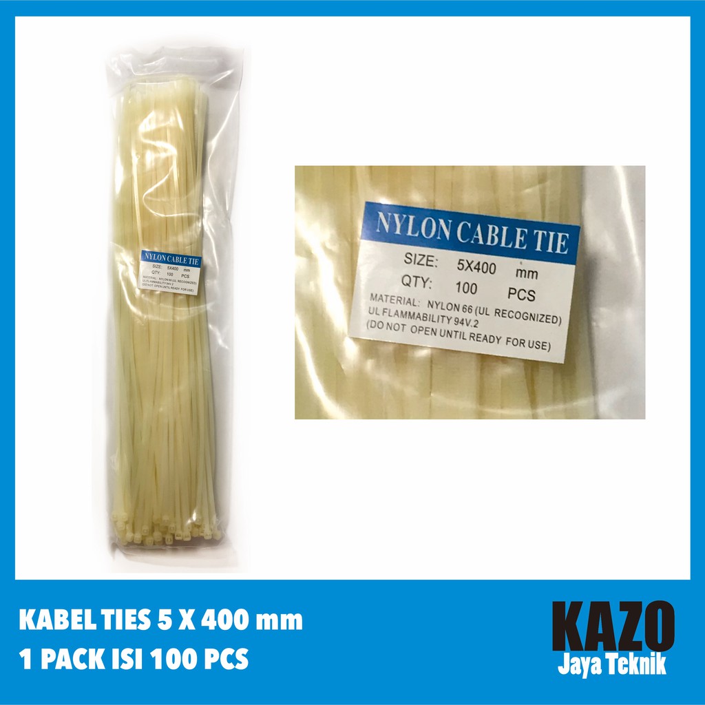 Kabel Ties 5x400mm / Kabel Tis / Cable Tie / Pengikat Plastik 40cm