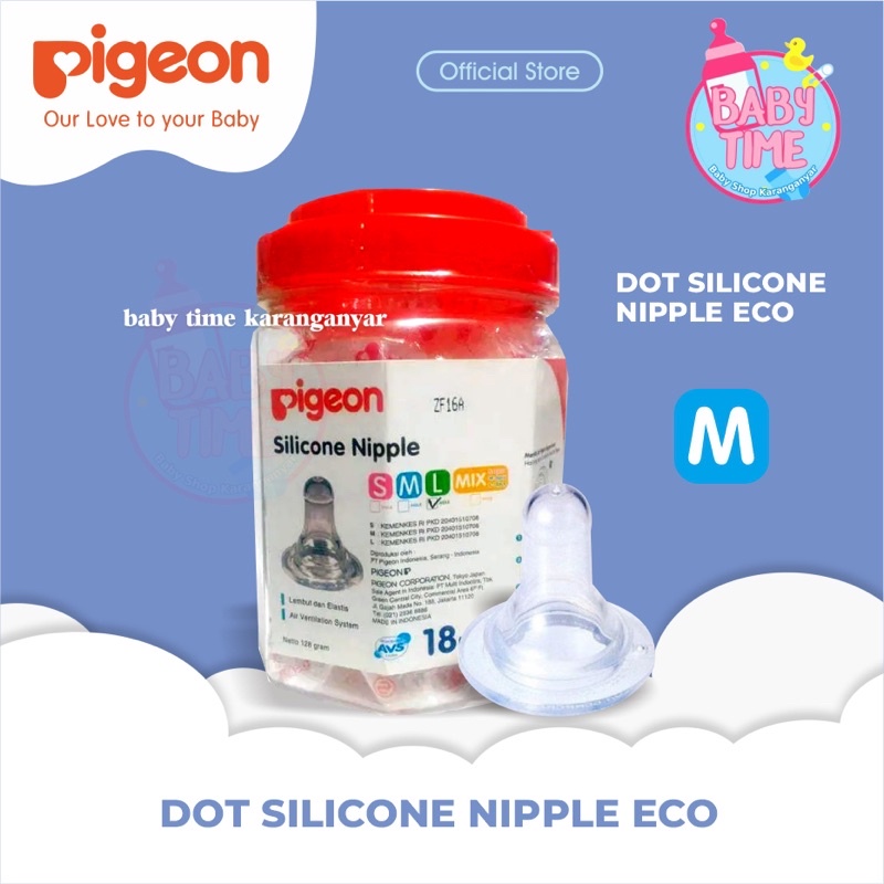 EMPENG PIGEON / SILICONE NIPPLE PIGEON ECER TOPLES S / M / L-M
