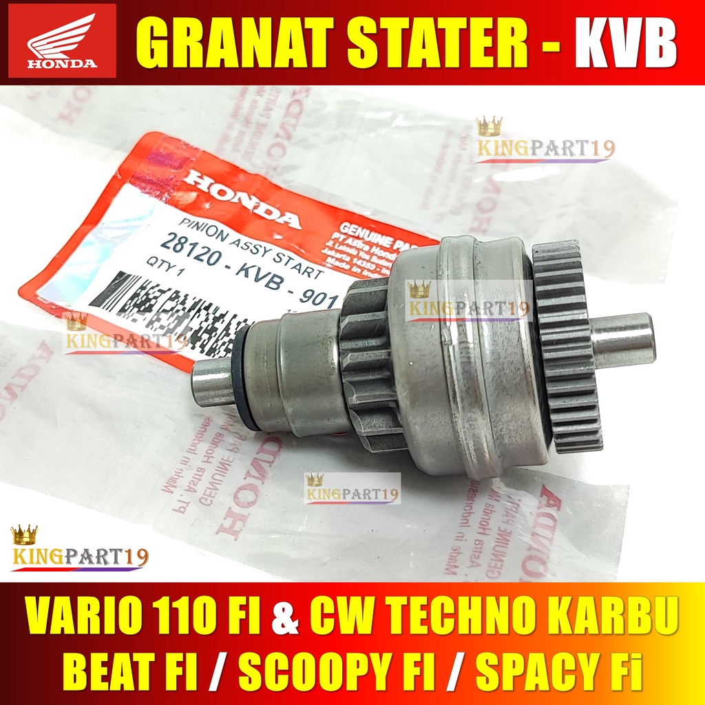 GIGI GRANAT PINION STATER BEAT FI KARBU SCOOPY FI KARBU VARIO 110 FI KARBU SPACY FI KARBU PINION STATER ASSY KVB