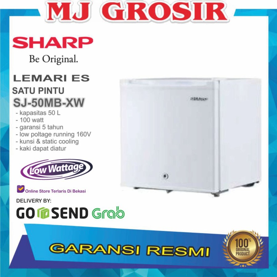 SHARP MINI BAR SJ 50 MBXW SJ 50 MB XW KULKAS PORTABLE LOW WATT | Shopee