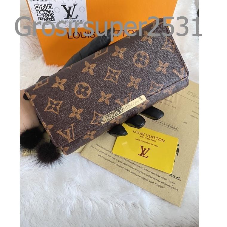 DOMPET LIPAT LV BAHAN SUPER PUM  BOX+PAPERBAG 5J8
