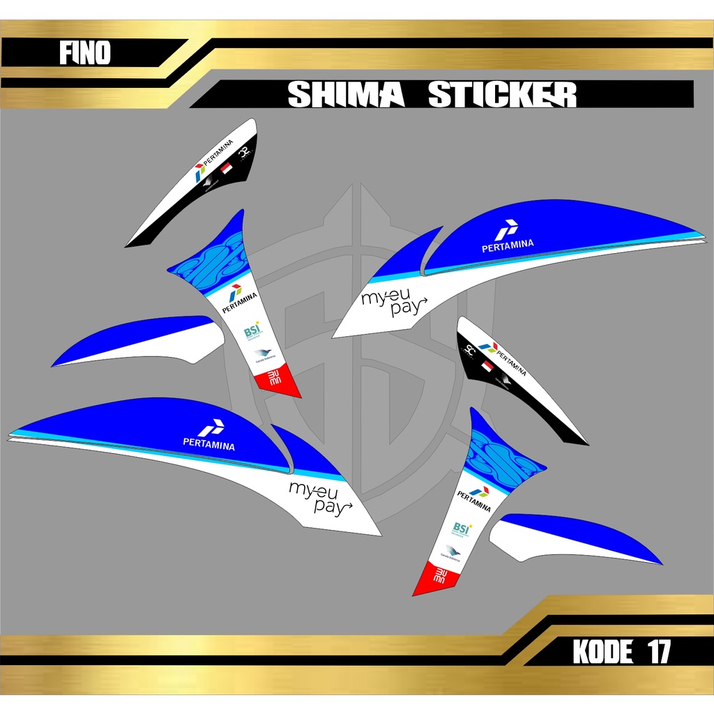 [COD] Stiker FINO FI striping FINO FI motor HONDA motor sticker variasi Racing Pertamina Mandalika 1