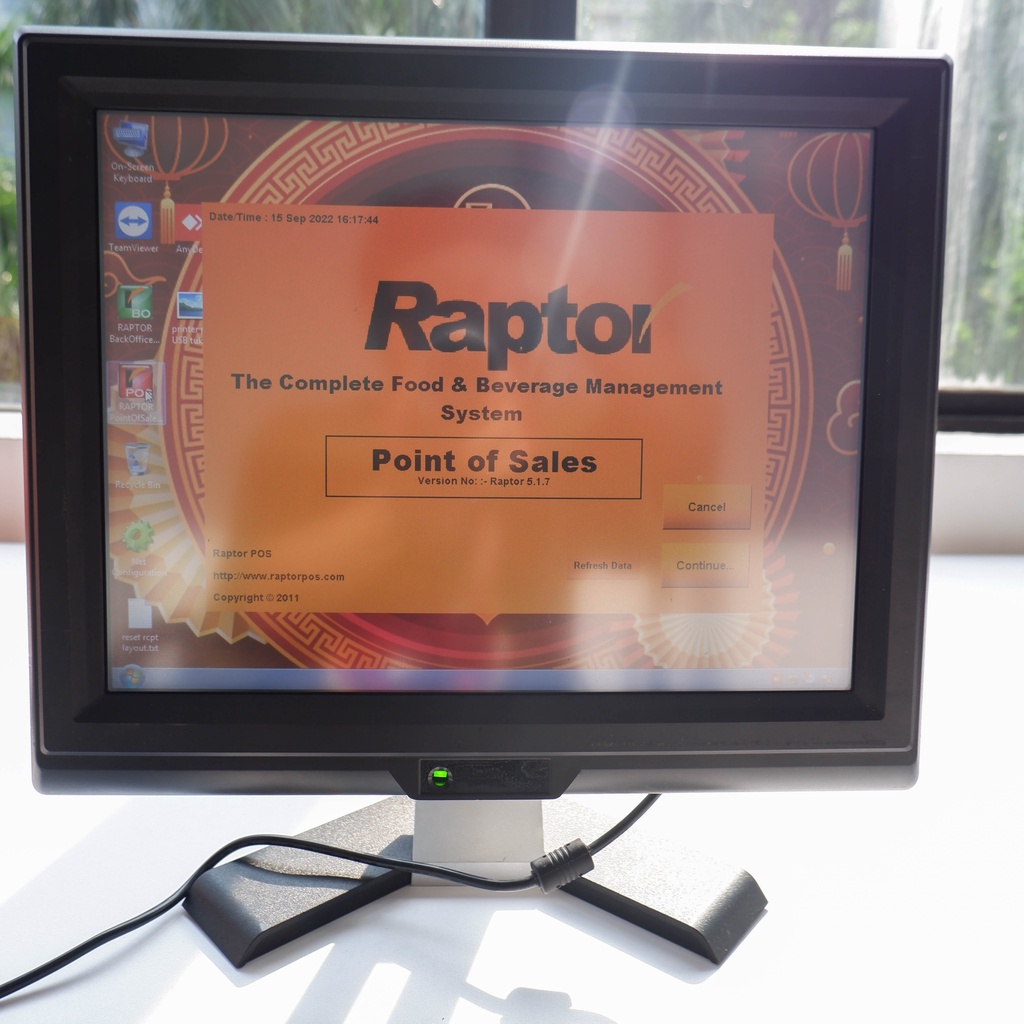 Komputer Bekas Instalasi Mesin Kasir Pos Raptor, Setara Pos Raptor 385 All In One PC Touchscreen Tou