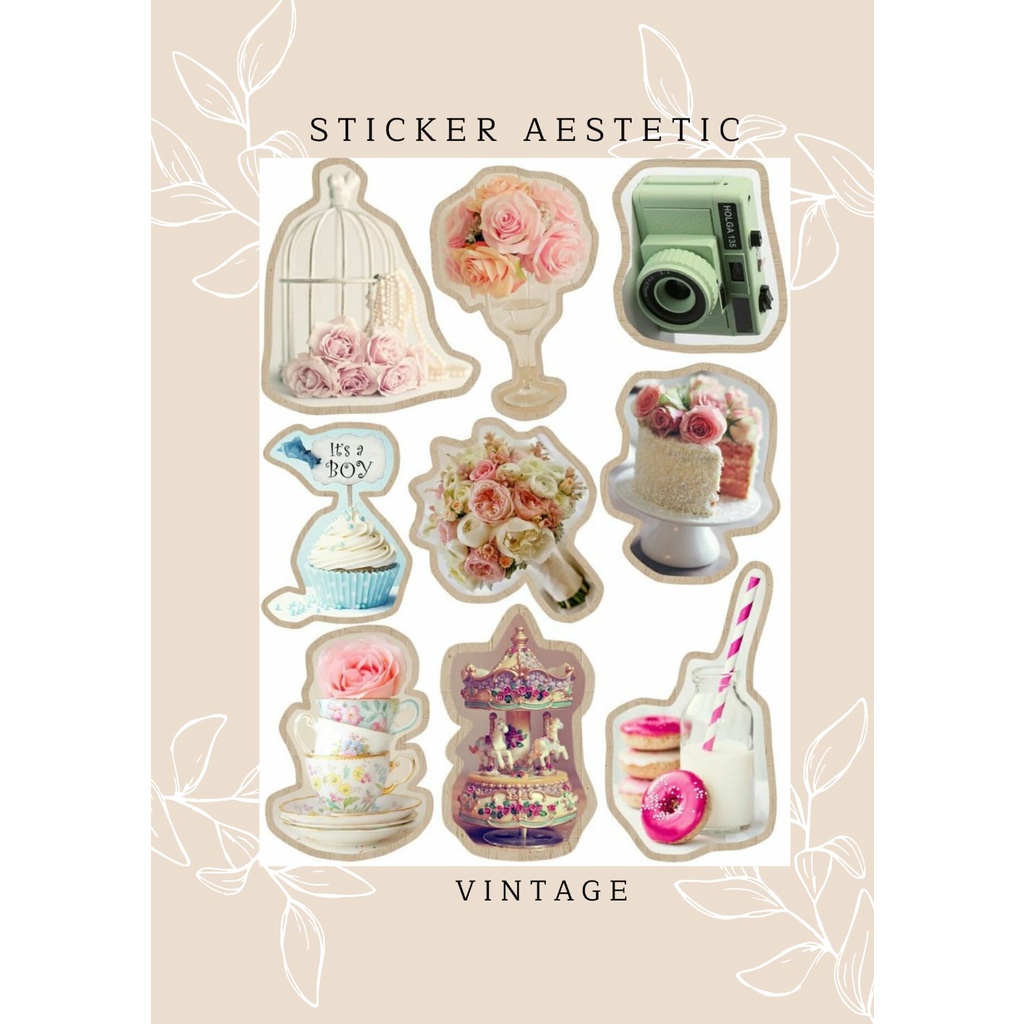 

COD STIKER VINTAGE WATERPROFF | LEMBARAN A6 | STIKER TUMBLR | STICKER AESTETIC | SCRAPBOOK | JOURNAL KIT | DIY