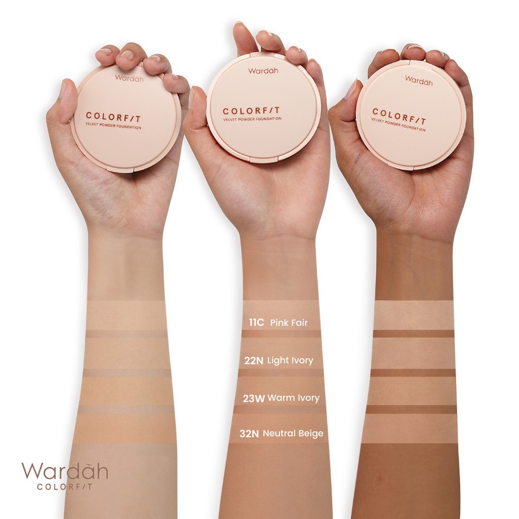 Fashion Fair - Wardah Colorfit Velvet Powder Foundation - Bedak Matte FullSize &amp; Refill