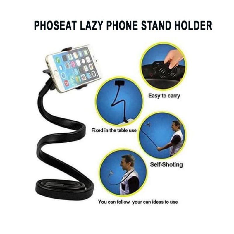 lazypod Tripod Phone Stand Holder Phoseat Lazy Pho Seat Flexible Neck Monopod sy11