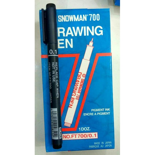 

Drawing Pen / Pigment Ink Snowman 700 Black 0.1
