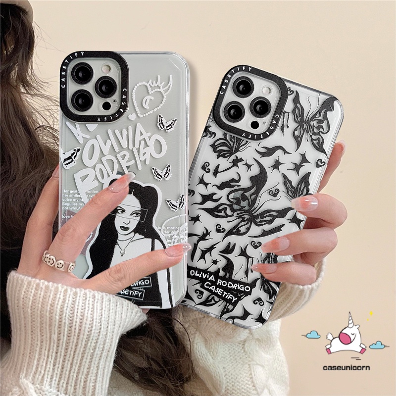 Soft Case Tpu Transparan Motif Kupu-Kupu Untuk iPhone 11 13 12 pro Max XR X XS Max 6 6s 7 8 plus SE 2020