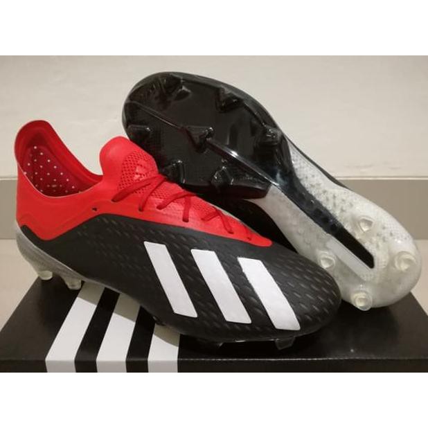 SOCCER SHOES ORIGINAL GRADE SEPATU BOLA - SOCCER ADIDAS X 18.1 NEXT GEN BLACK RED WHITE - FG