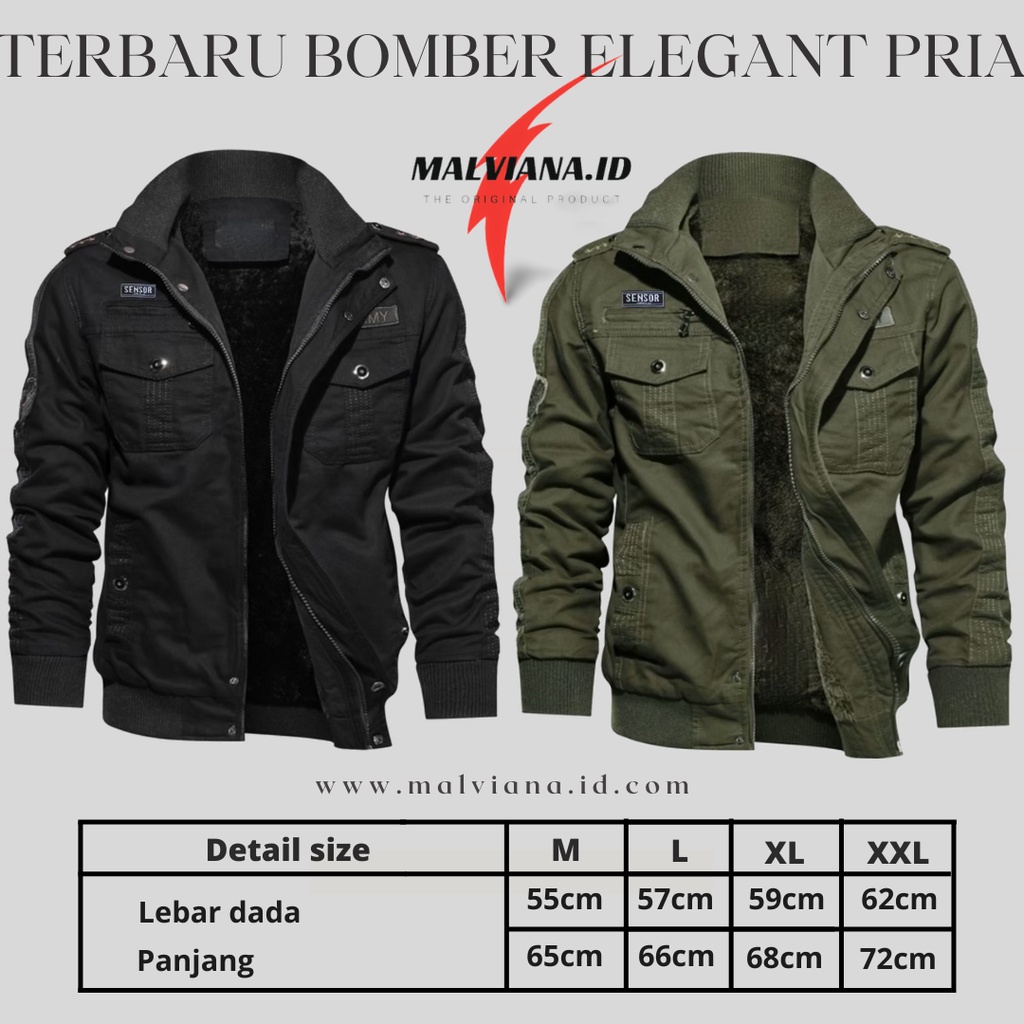 Malviana.id - ELEGANT BOMBER || JAKET BOMBER PRIA II JAKET PILOT | JAKET BOMBER - JAKET BOMBER COWOK