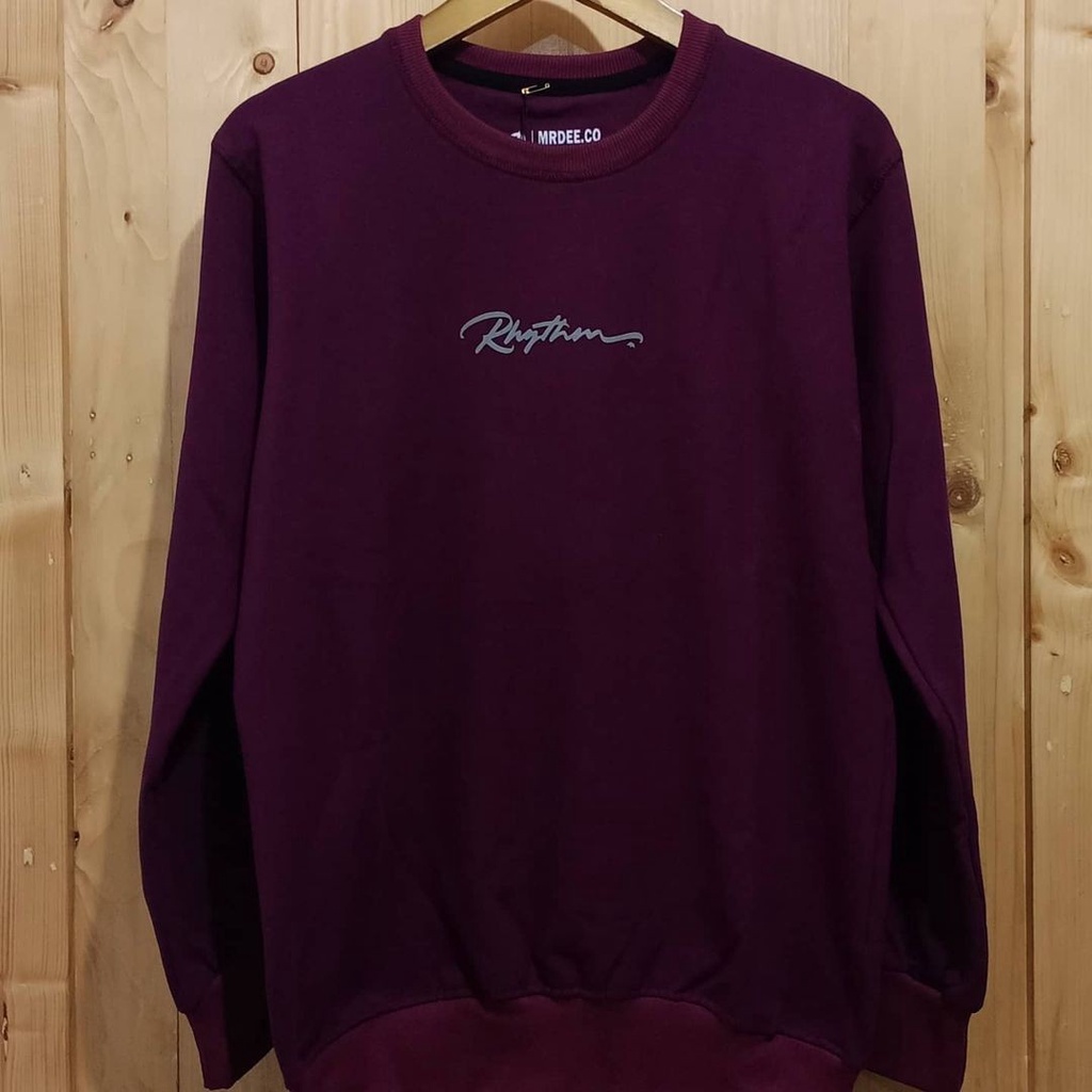 crewneck distro branded pria Sablon rhgtham Warna Maroon crewneck oversize lengan panjang crewneck distro original switer akazoo