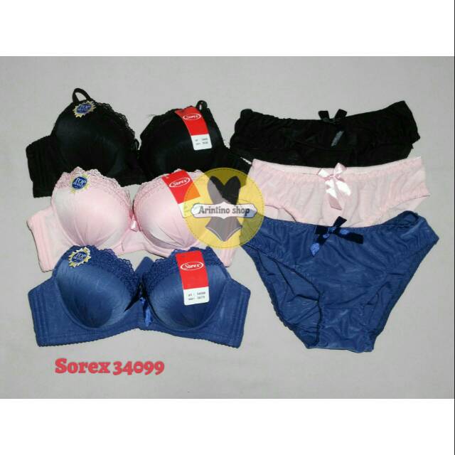 Bra Bh Set Sorex 34099 | Bra Satu Set | Bra Busa Kawat |
