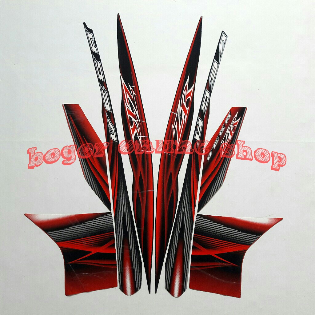 stiker motor vega zr 2012 hitam merah