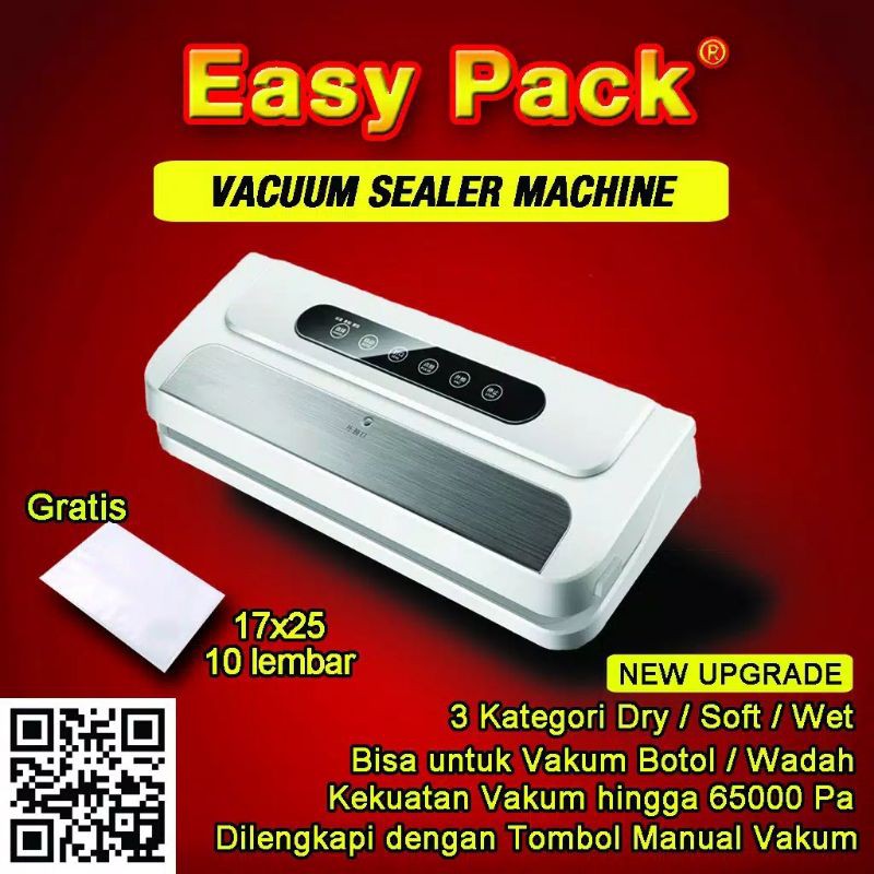 Mesin Vakum Makanan Vacuum Sealer EASY PACK GW-01 Automatis Manual Plastik Alat Vakum Vacum Seal
