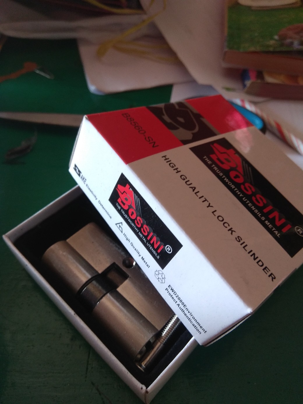 Silinder Kunci Bossini Kuningan Computer Key Besar / Cylinder Komputer