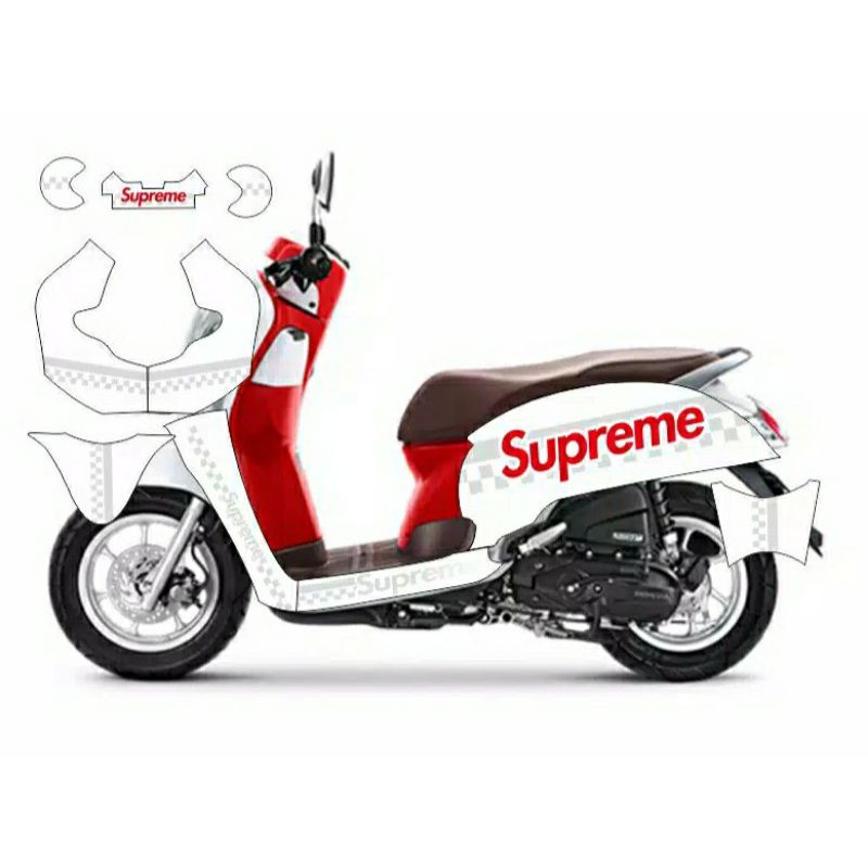 Sticker Decal Scoopy full body Scoopy Supreme stiker fullbody scoopy 2016 - 2020 skupi scopi scupi