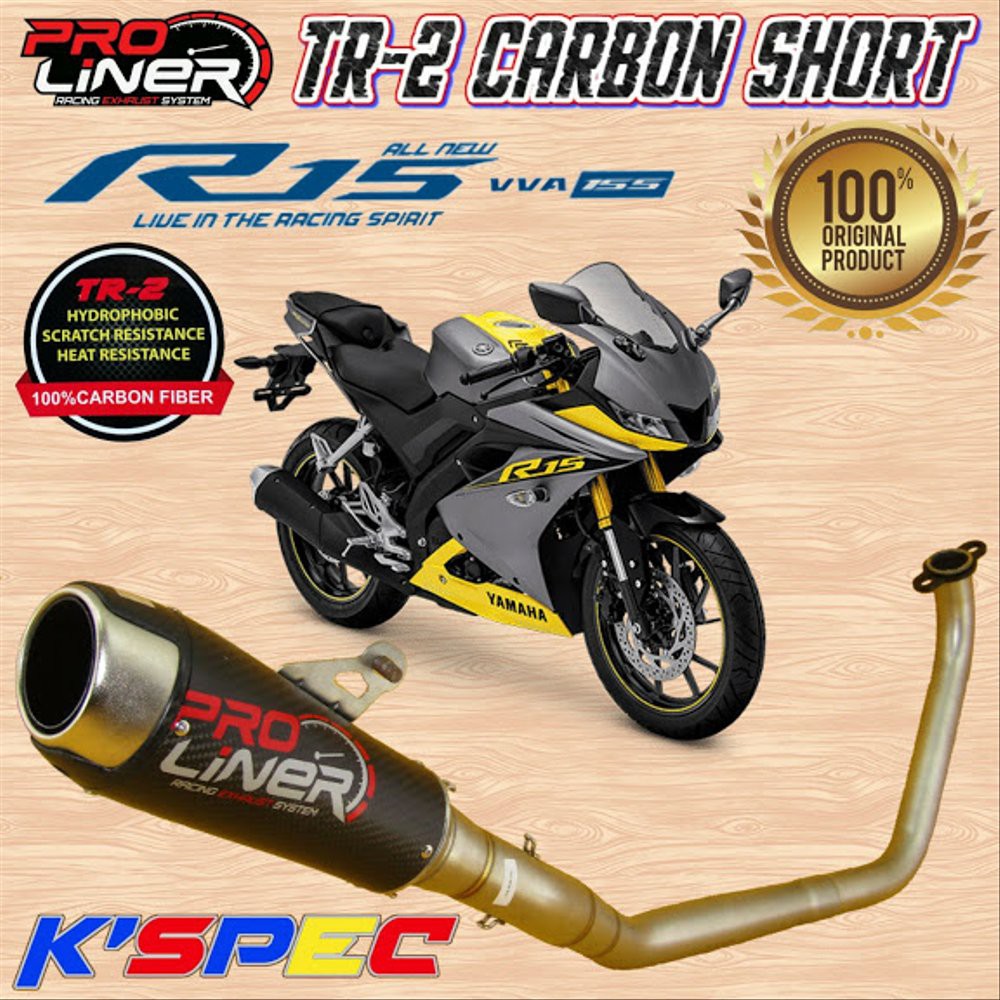 Knalpot ProLiner TR2 Carbon Short ALL NEW R 15 V3 VVA 115 bac 89