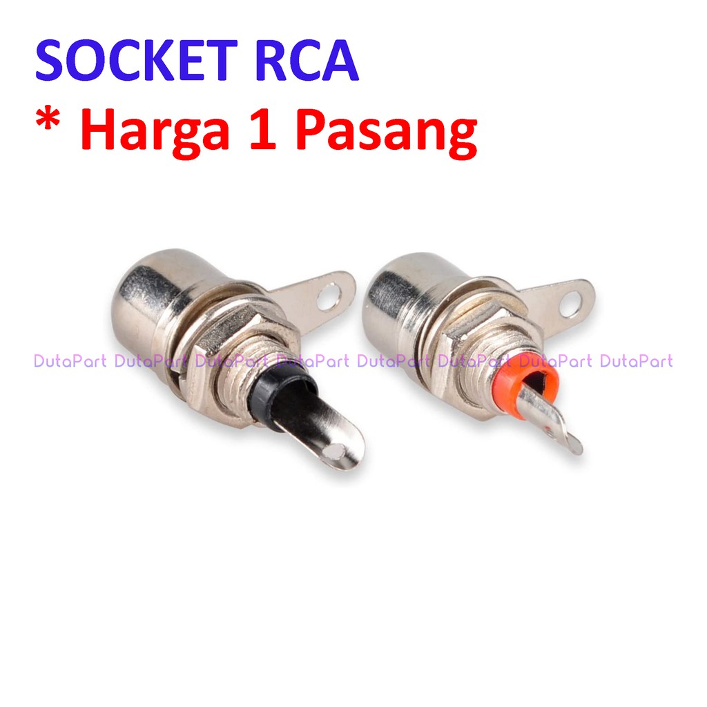 Socket RCA Female Panel Chassis Sasis Mount Harga Per Pasang