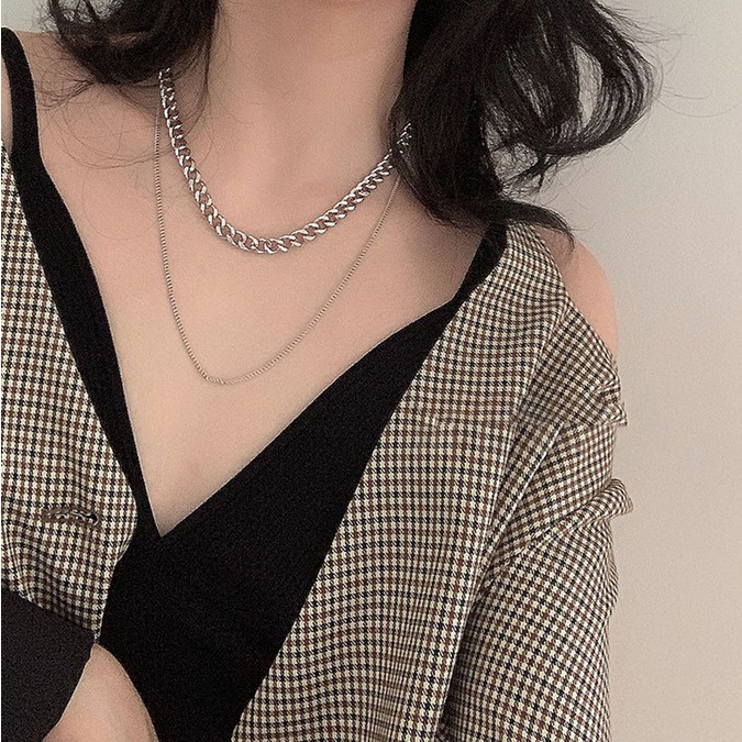 WSW -  Kalung PRIA DOUBLE LAYER SILVER