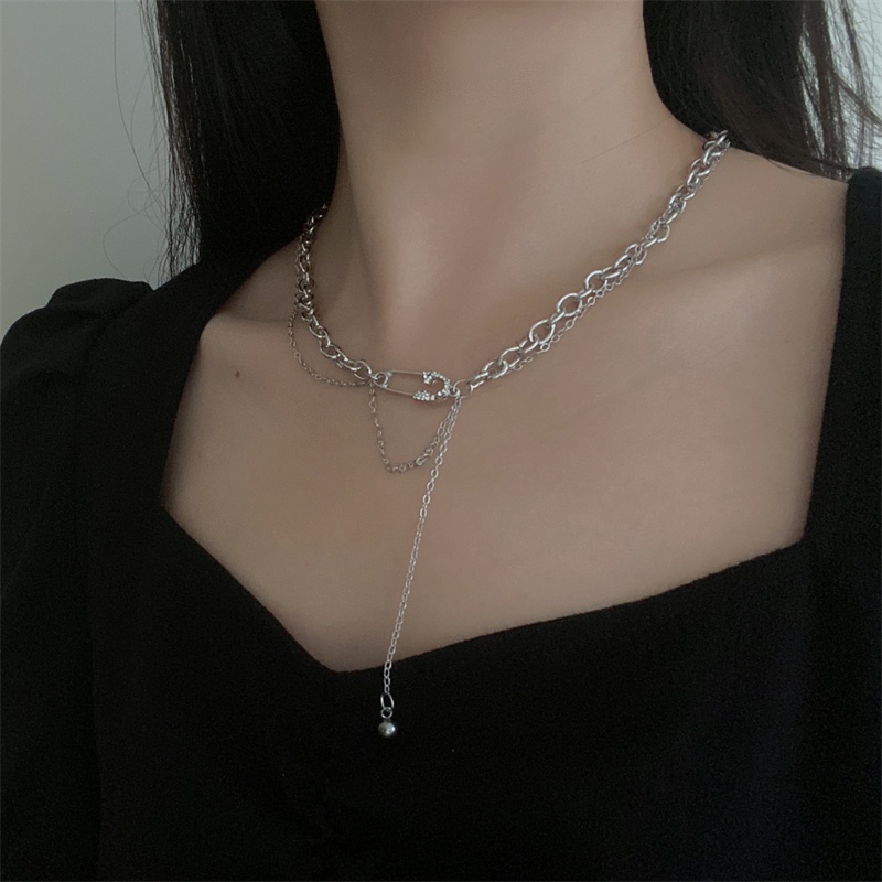 Ins Kalung Rantai clavicle simple Kreatif Untuk Wanita