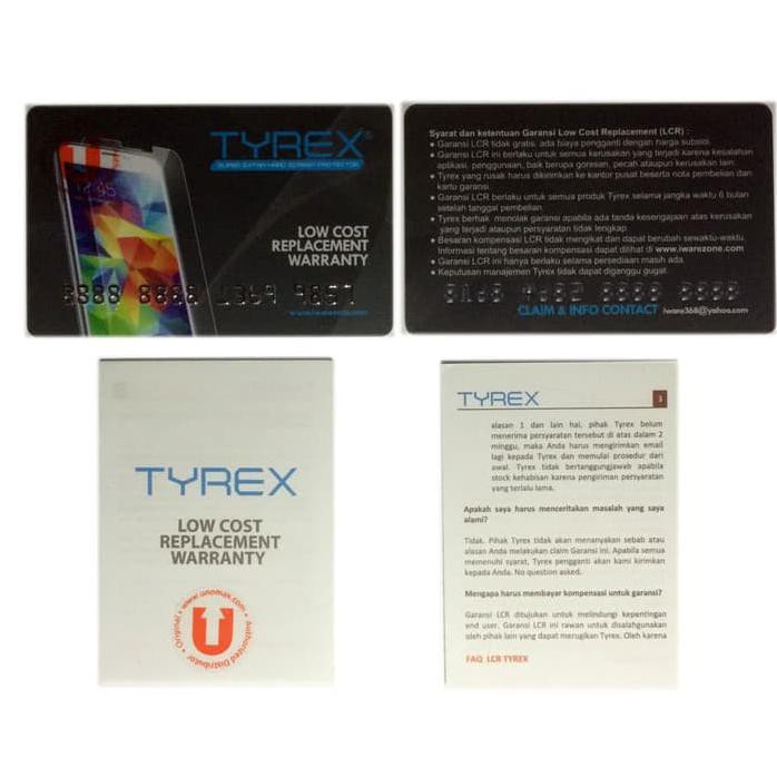 TYREX + GARANSI IPHONE XR TEMPERED GLASS SCREEN PROTECTOR