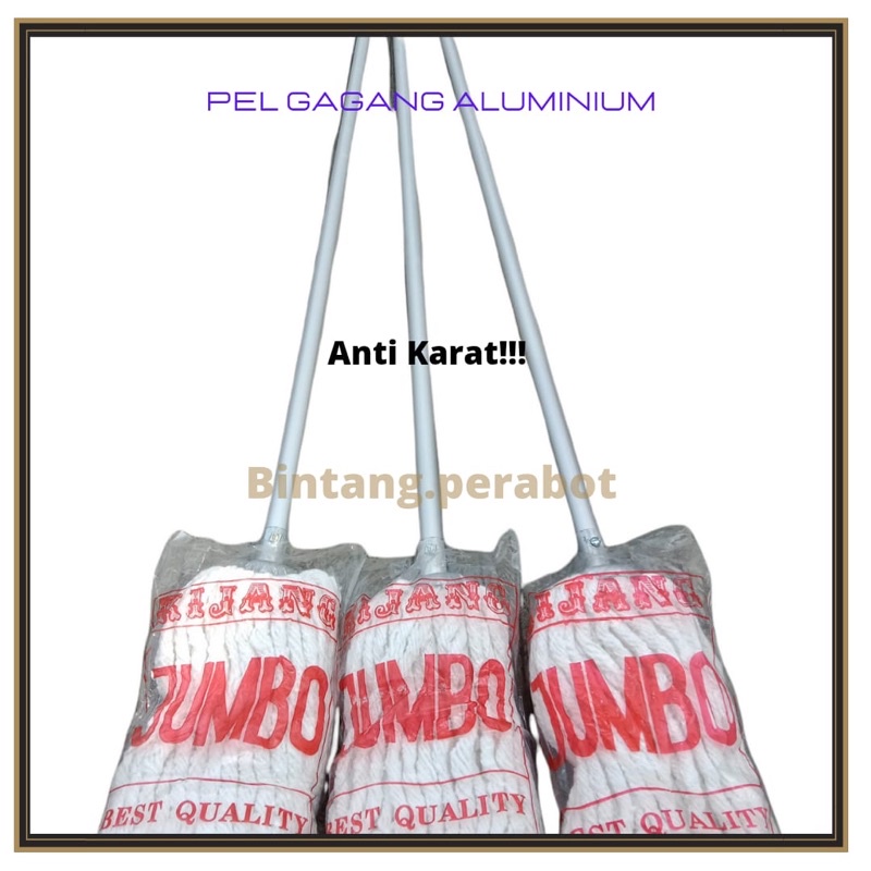 Kain Pel Mop Obor Besi Gagang Aluminium / Pel Lantai Gagang Aluminium / Alat Kebersihan Pel Lantai S