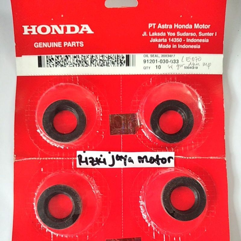 Sil seal gir depan megapro gl pro neotegh megapro primus 20x34x7 91201-030-033 asli AHM