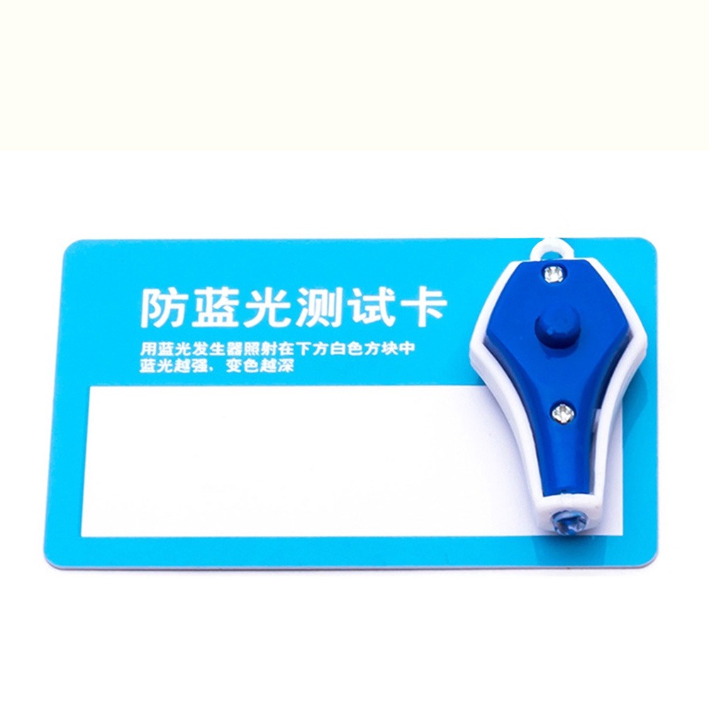 1 set Alat Test Blue Light / Kartu &amp; Senter