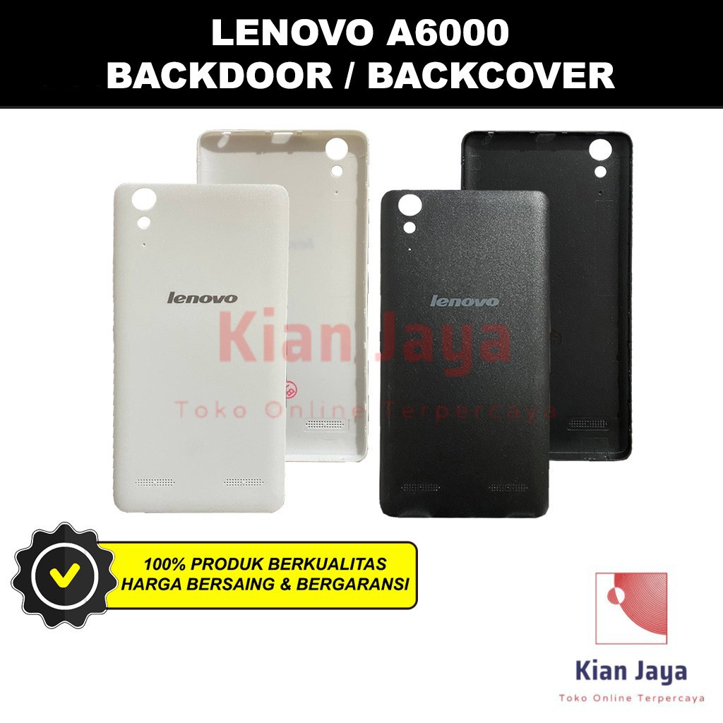 Backdoor Lenovo A6000 Back Cover Tutup Belakang Baterai Cassing Casing Backcase Original