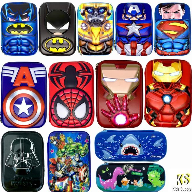 

Tempat Kotak pensil hardcase smiggle anak laki karakter timbul 3D