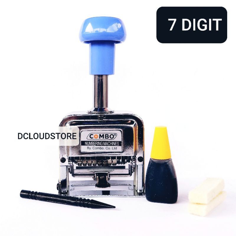 

Stempel Angka Nomor 7 Digit Otomatis Combo 107s 7 Digits Stamp Cap Numbering Machine