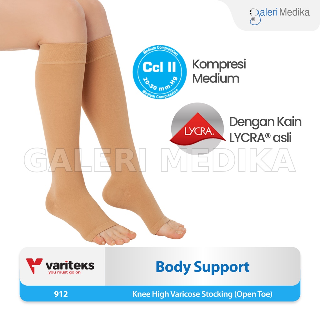 Stocking Varises Variteks 912 Kompresi Menengah 20-30mmHg Kelas 2 / Medium Compression CCL 2 - Stoking Varises