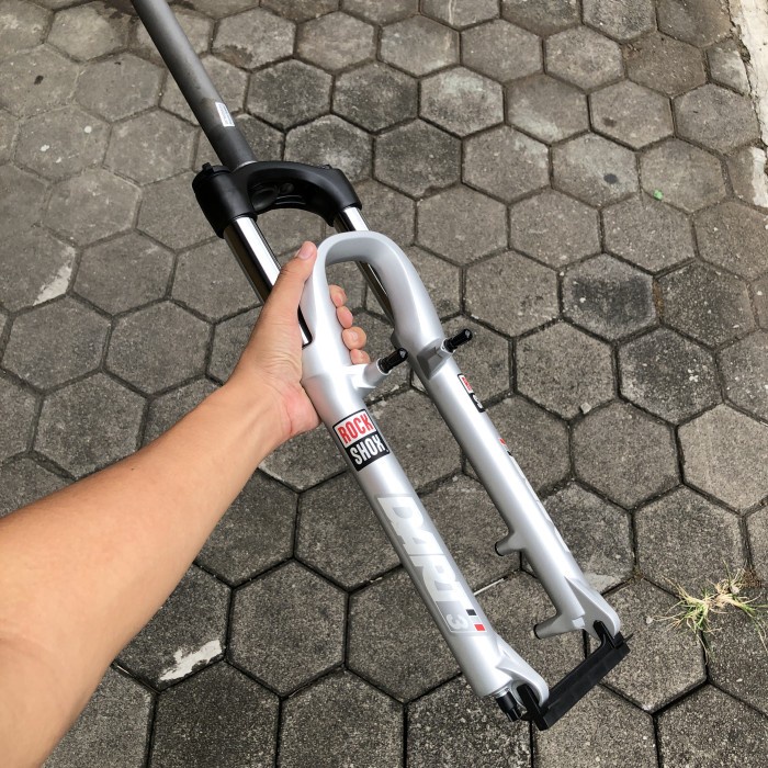 FORK 26 SHOCK MTB ROCKSHOX DART 3 GREY SILVER DISC BRAKE V BRAKES ORI