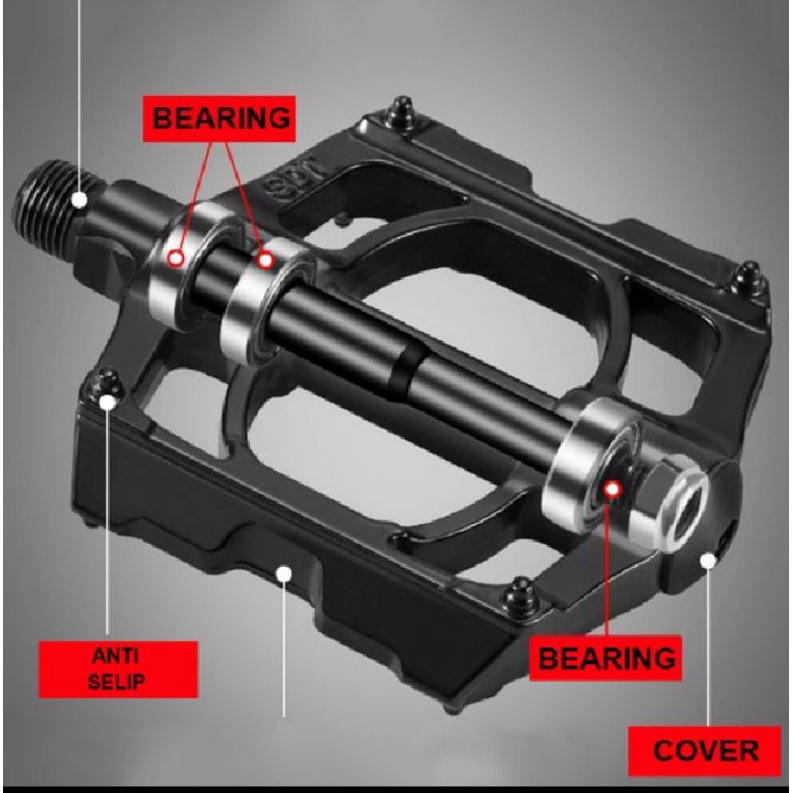 pedal sepeda 3 bearing sealed loncer pedal mtb seli hybrid