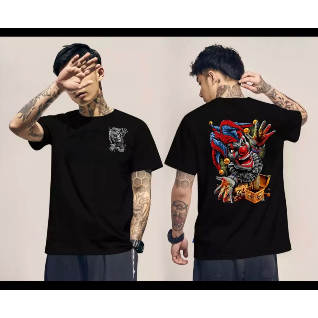 MUKZHOP - KAOS OBLONG CLOWN / kaos pria keren / oblong cowo distro / fashion cowo terbaru / terkece / termurah