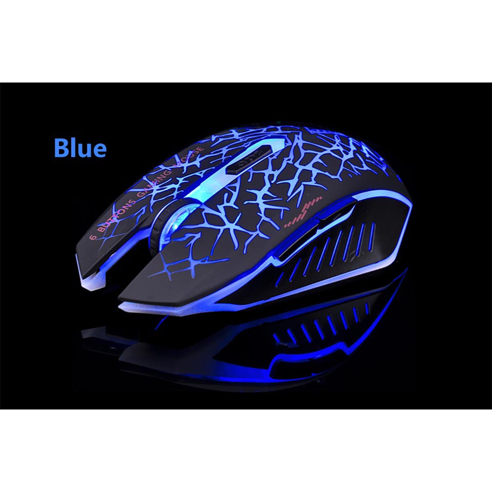 AZZOR Wireless Gaming Mouse Silent 2400 DPI - M6 Mouse Game