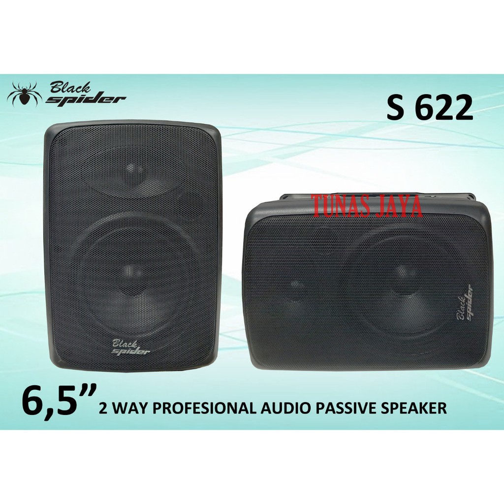 Speaker Pasif 6,5 Inch Black Spider S-622 Speaker Dinding S622