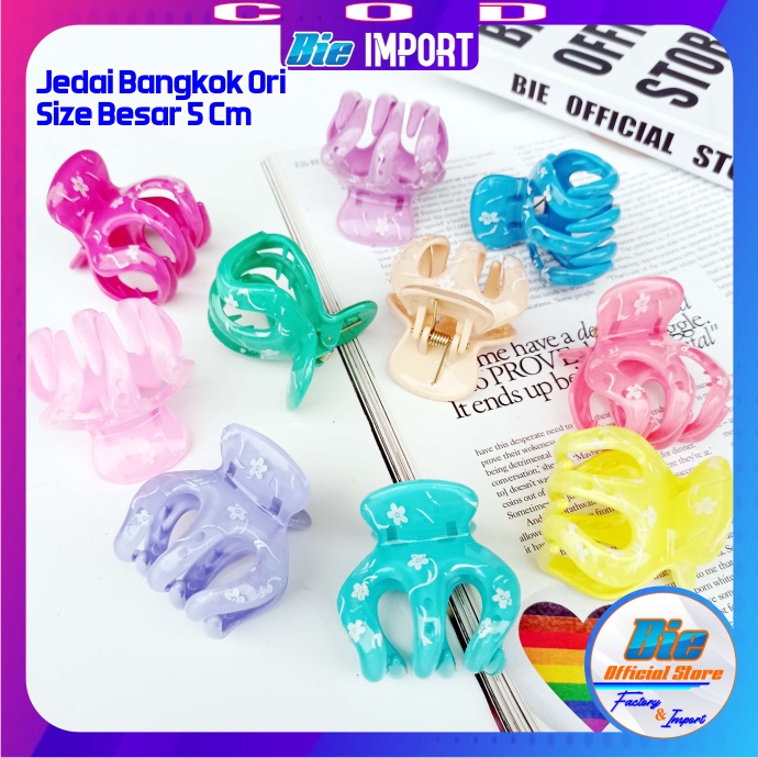 Jedai Bangkok Ori Bening &amp; Pastel Motif Besar 5 Cm Premium Impor Best seller