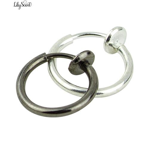 [Bayar Di Tempat]1 Pc Unisex Punk Goth -on Hoop Tubuh Hidung Bibir Telinga Piercing Ring Earring