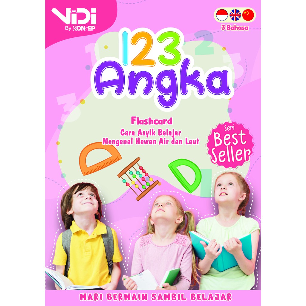 [1KG = 9 BOX] VIDI FLASHCARD 123 ANGKA / FLASH CARD / MAINAN EDUKASI KARTU PINTAR ANAK TERMURAH