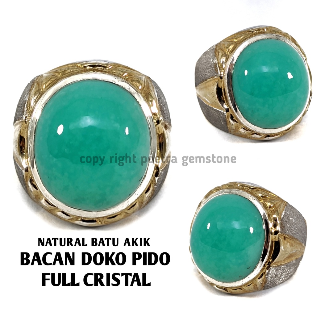 Natural Batu Akik Bacan Doko Pido Full Kristal BDP01