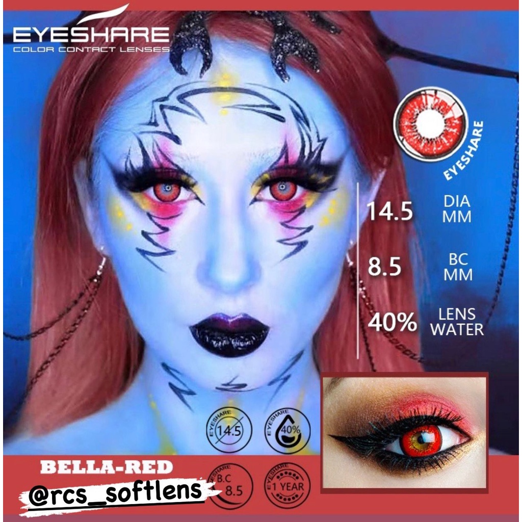 RCS ✅ NEW Softlens  cosplay merah softlens anime halloween