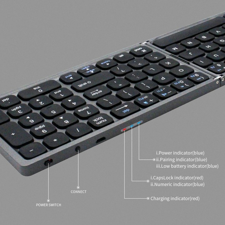 168 FK-328 Folding Bluetooth Wireless Keyboard - Keyboard Lipat Portabel