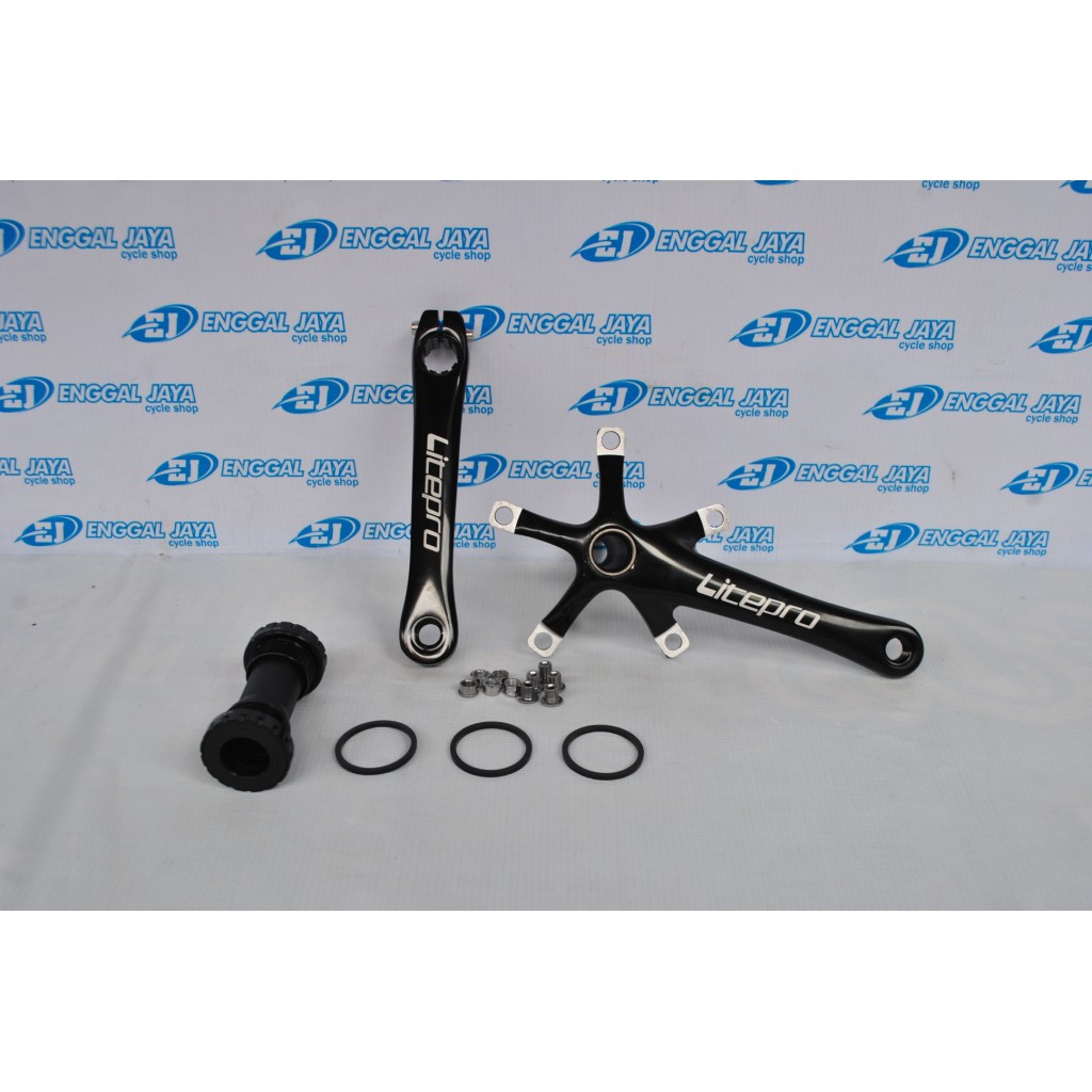 Crank Arm Litepro Hollowtech 2 HT2 170 BCD 130mm Slim - Crank Arm Litepro Original BERLOGO P BESAR