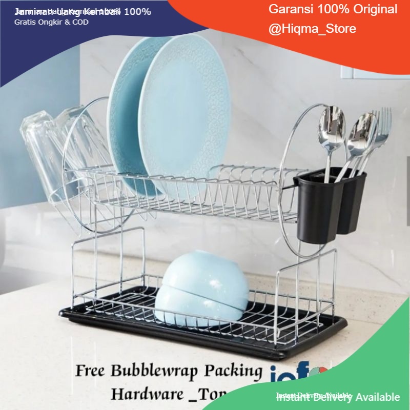 Dish Rack 2 Tier Informa Stainless Steel/ Rak Piring Minimalis 2 Susun Informa / Rak Piring / Rak Da
