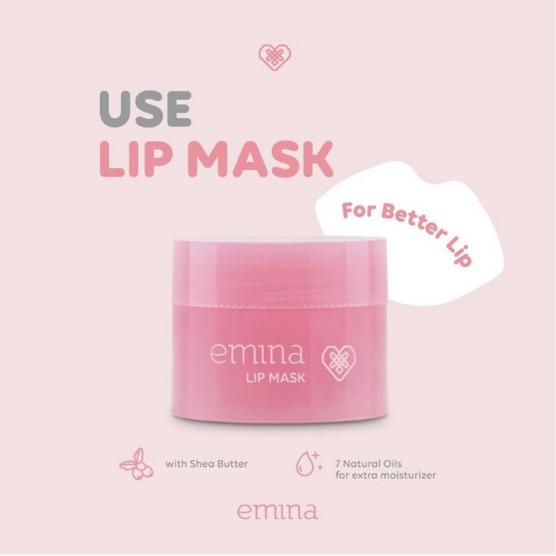 ☃Cutezz_Ching1☃Emina Lip Mask 9g - Pelembab Bibir