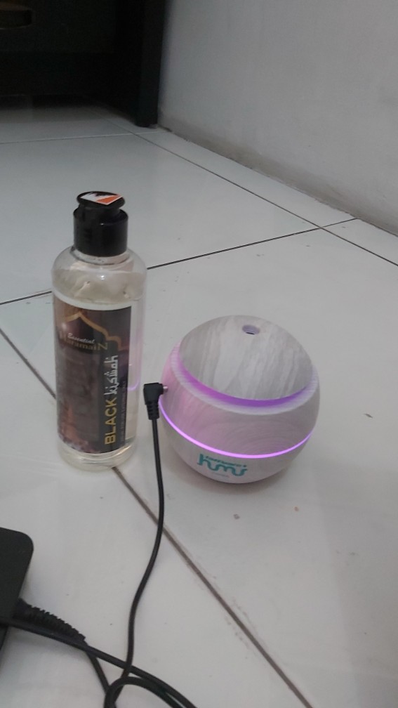 Paket Black Kiswah/pengharum Ruangan/ultrasonic Aroma Humidifier/hitam/putih/cokelat Wood Flower